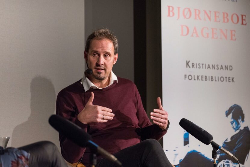 Forfatter Bjørn Olav Jahr under årets Bjørneboe-dager på Kristiansand litteraturfestival i 2021. (Foto: Torill Frislid Gustafson.)