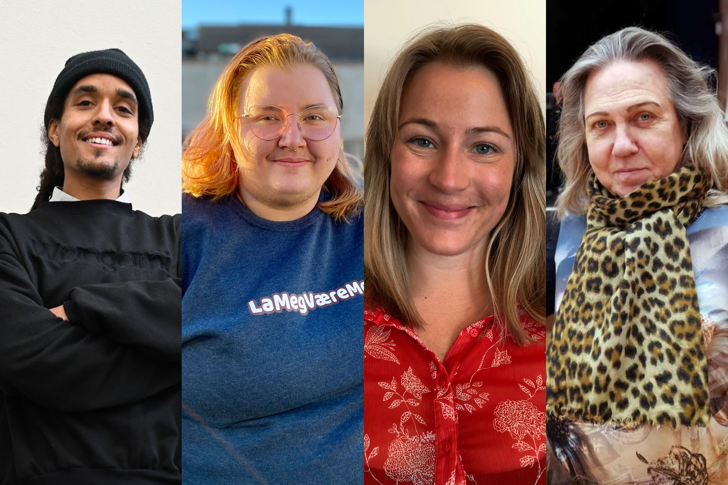Philip Rynning Coker i Minotenk, Skeiv ungdoms Jane-Victorius Bonsaksen, prosjektleder Tale Wetteland Stoa, Jan Elisabeth Lindvik i Fri Oslo og Viken. (Kollasj: Subjekt.)
