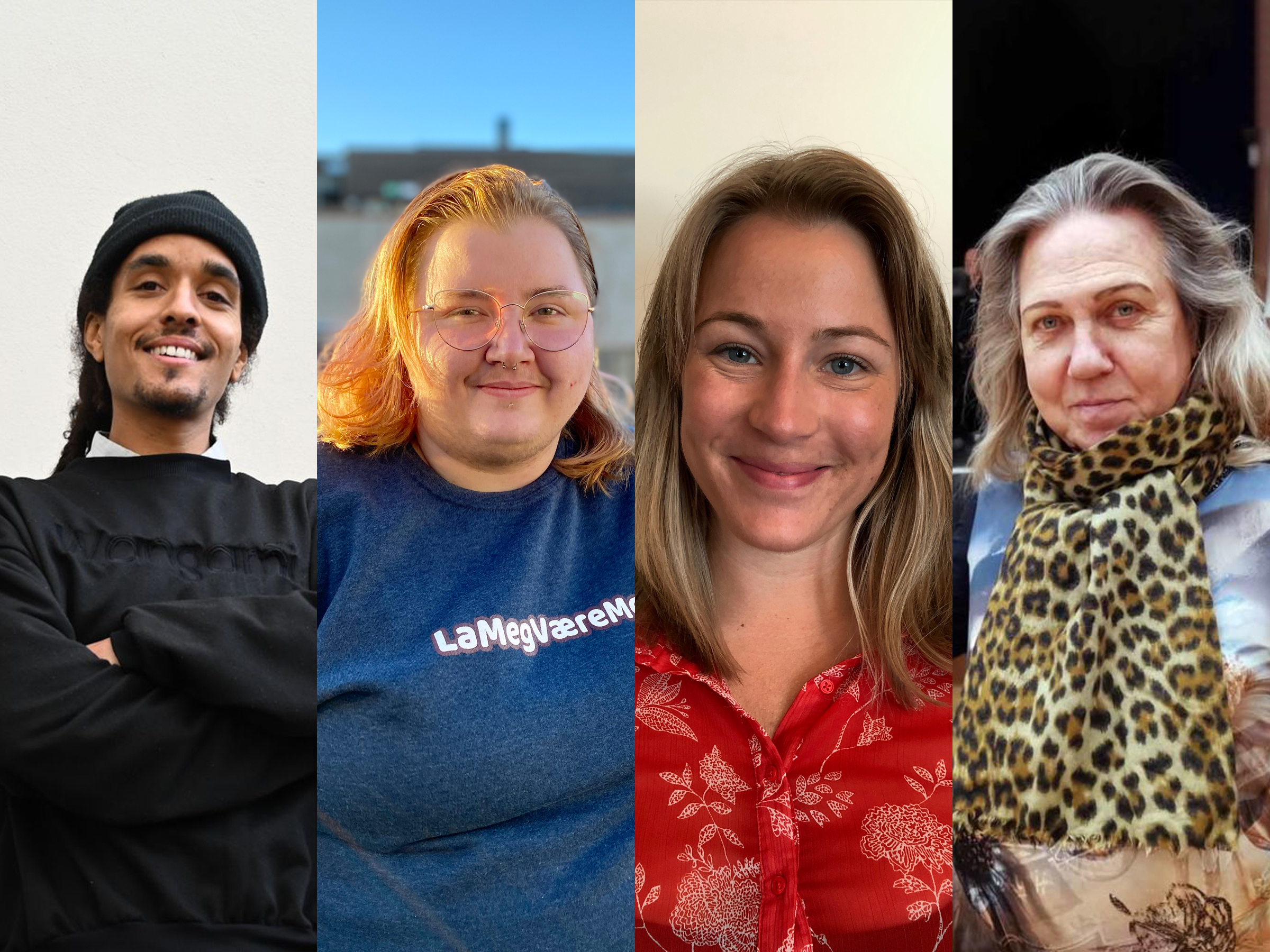 Philip Rynning Coker i Minotenk, Skeiv ungdoms Jane-Victorius Bonsaksen, prosjektleder Tale Wetteland Stoa, Jan Elisabeth Lindvik i Fri Oslo og Viken. (Kollasj: Subjekt.)