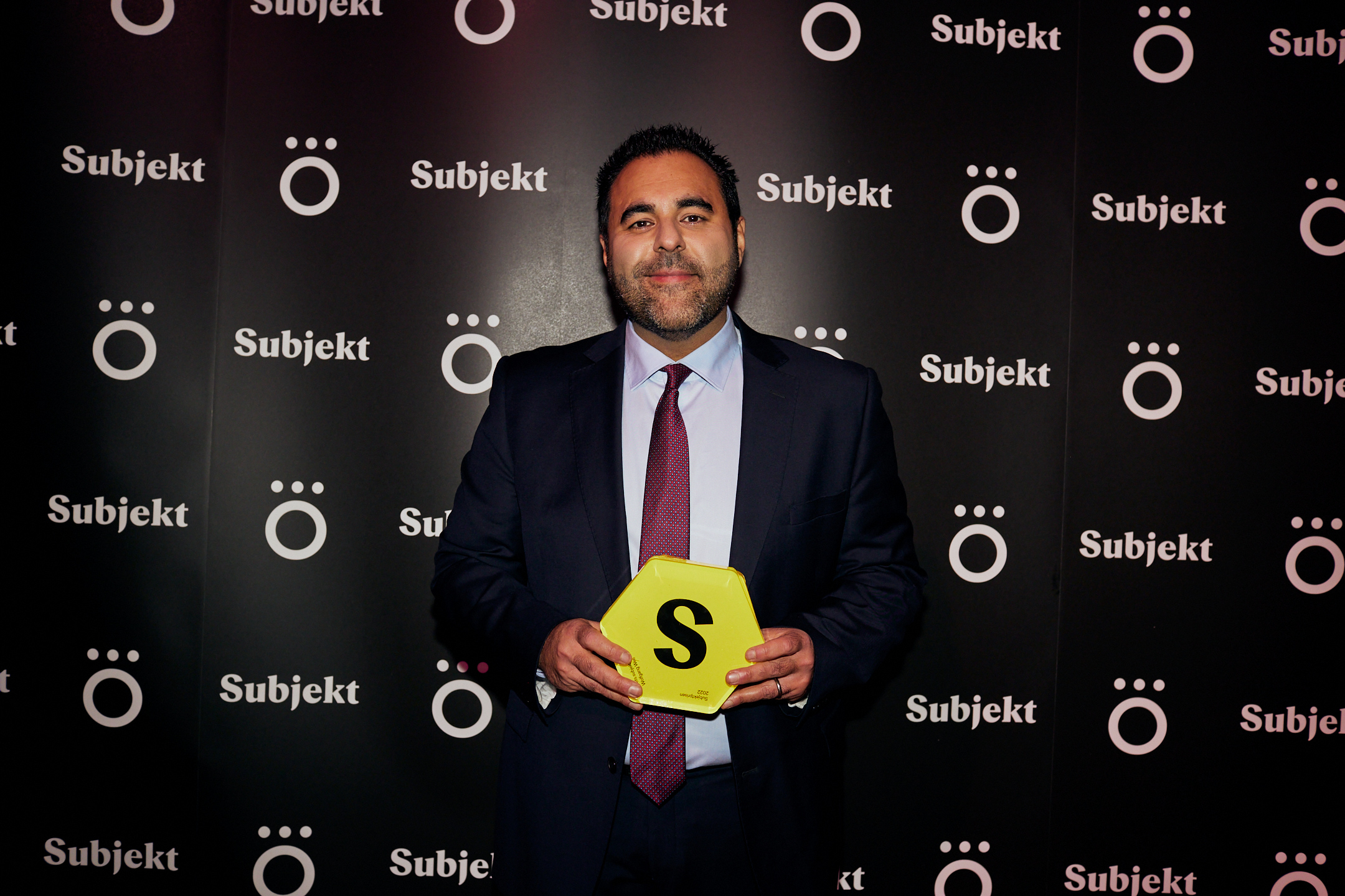 Stortingspresident Masud Gharahkhani vant Årets stemme under Subjektprisen 2022. (Foto: Helge Brekke.)