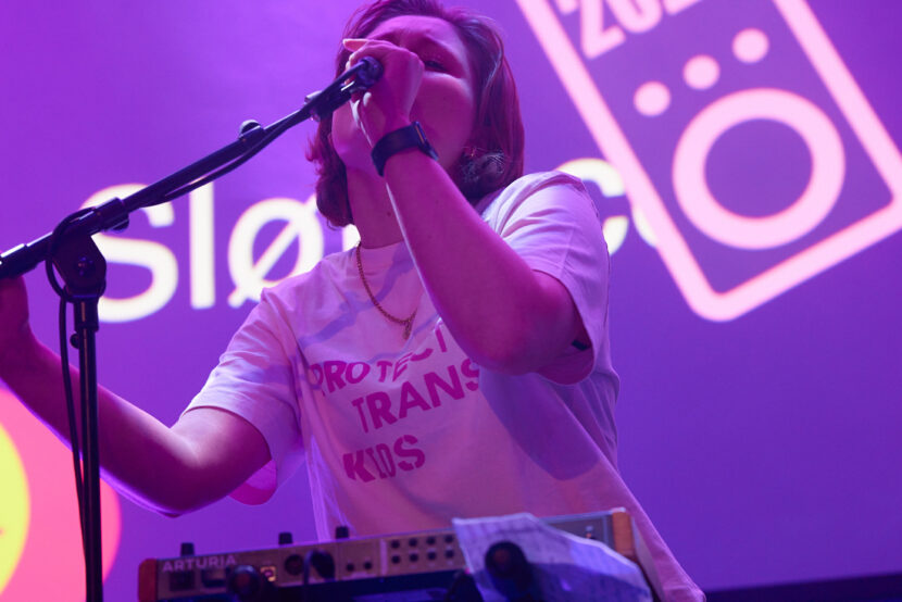 Sløtface åpnet showet med pønk og politisk budskap. (Foto: Helge Brekke.) 