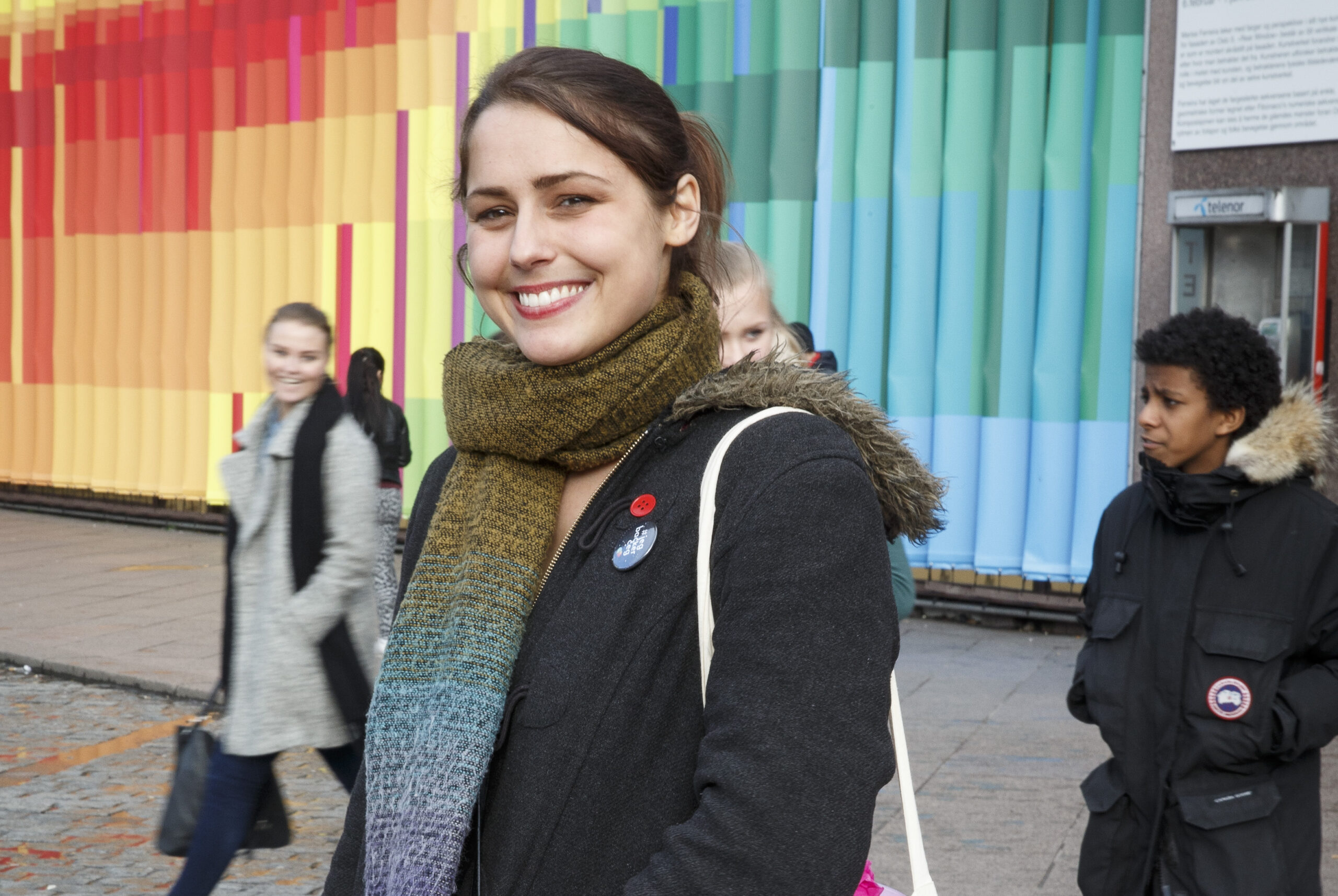 Kvinnefronten, her ved leder Cathrine Linn Kristiansen. (Foto- Heiko Junge:NTB.)