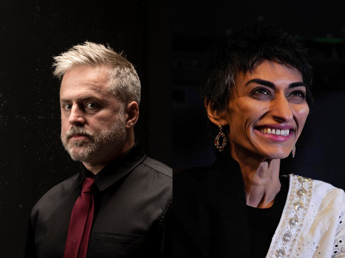 Morten Traavik og Shabana Rehman. (Foto: Thor Brødreskift/Norsk PEN.)