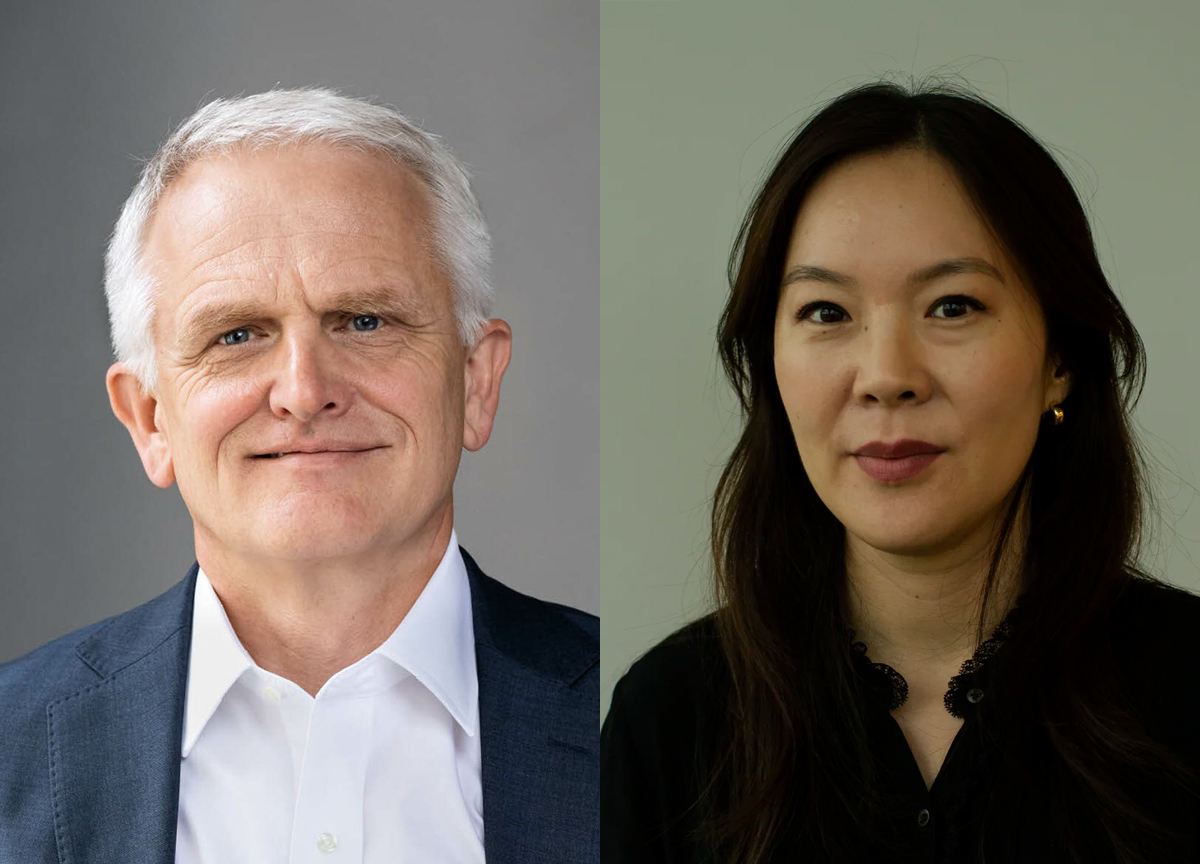 Direktør Jon Erik Ofstad for Subscrybe Norge og sjefredaktør Sun Heidi Sæbø i Morgenbladet. (Kollasj: Subjekt.)