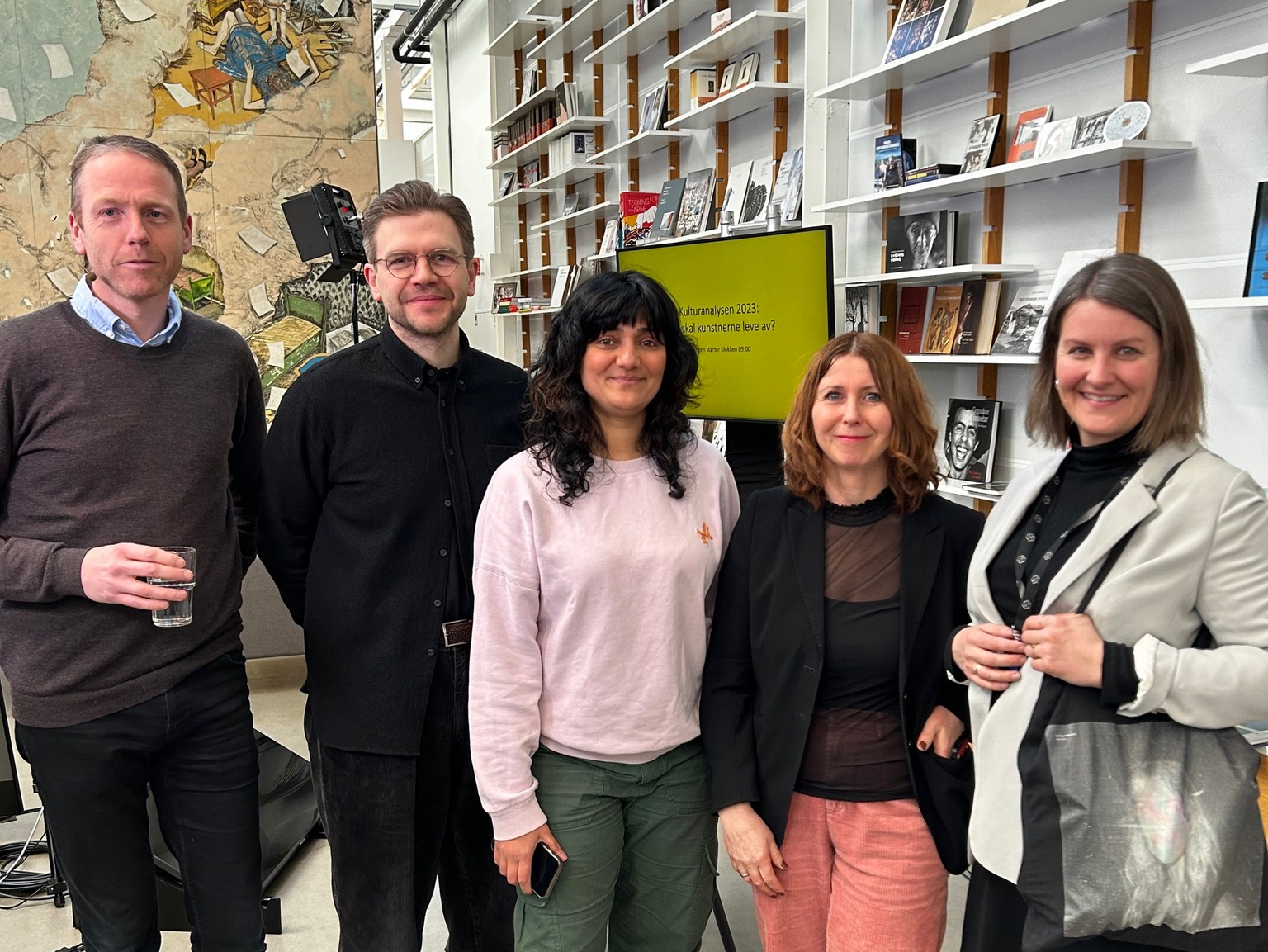 F. v. Bård Kleppe, Ruben Steinum, Samsaya, Heidi Kriznik, Anja Nylund Hagen. (Foto: Kulturdirektoratet.)