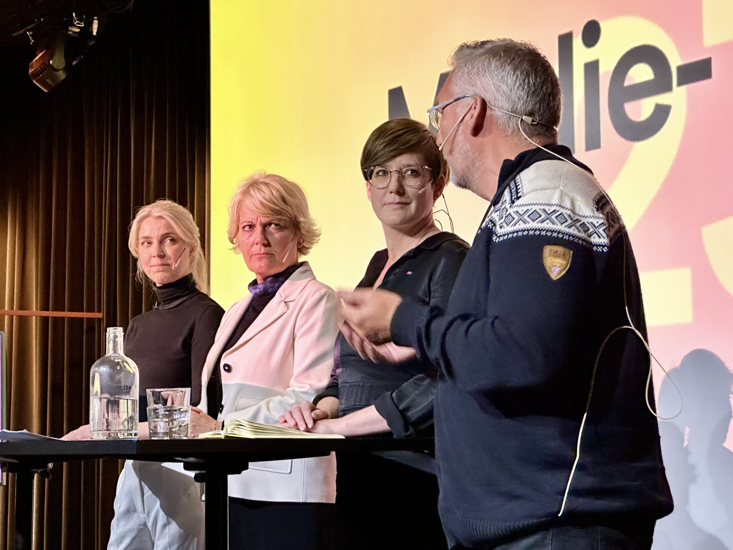 nordiske mediedager medieleder 2023 Alexandra Beverfjord (Dagbladet), Vibeke Fürst Haugen (NRK), Veslemøy Østrem (Altinget), Ove Mellingen (Telemarksavisa) redaktørene Isaksen Beverfjord Fürst Haugen Østrem Mellingen