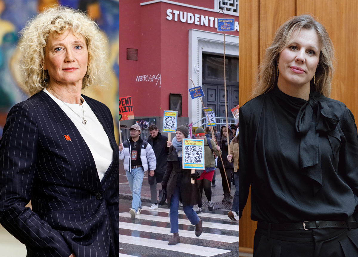 Direktør ved Munchmuseet, Tone Hansen, studenter ved Kit, og direktør ved Henie Onstad, Anne Hilde Neset. (Foto: Kilian Munch/Kit Johanne Nyborg.)