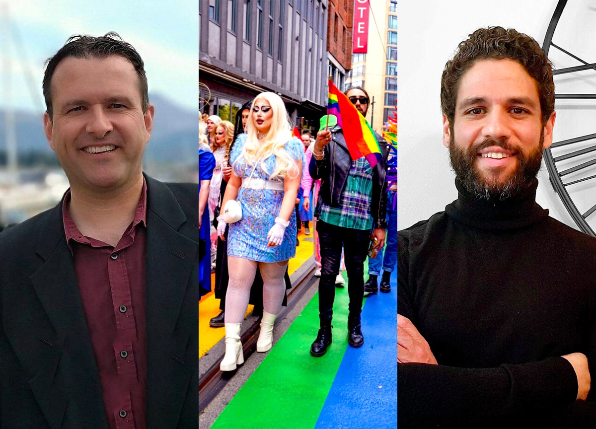 Odd Bovim (MDG, t.v.) kritiserer gründer Sirar Salih for bl.a. sine uttalelser mot Pride-bevegelsen. Her fra Pride-feiring i Oslo. (Foto: MDG/NTB/Privat.) 1 25:18