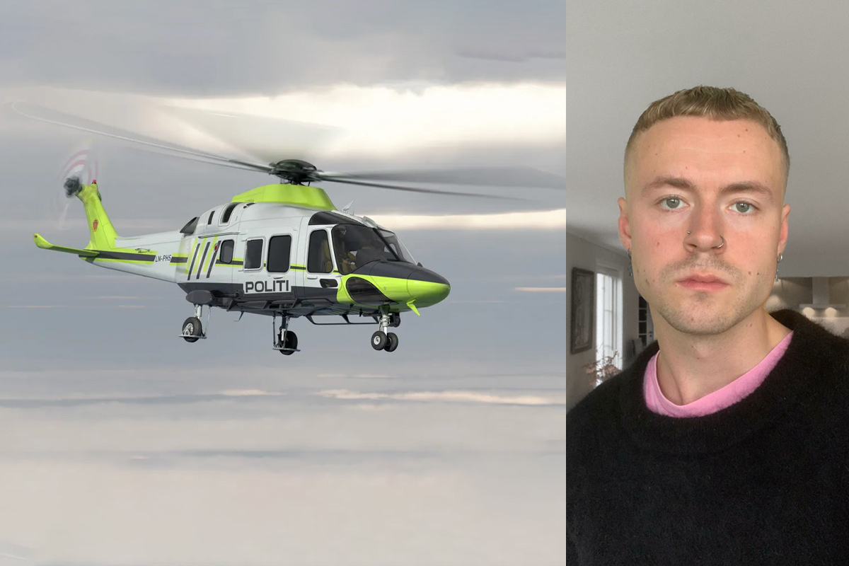 DJ Viagra40K er oppgitt over at politiet bruker helikopter til å finne raves. (Foto: Privat, Leonardo. Kollasj: Subjekt.)
