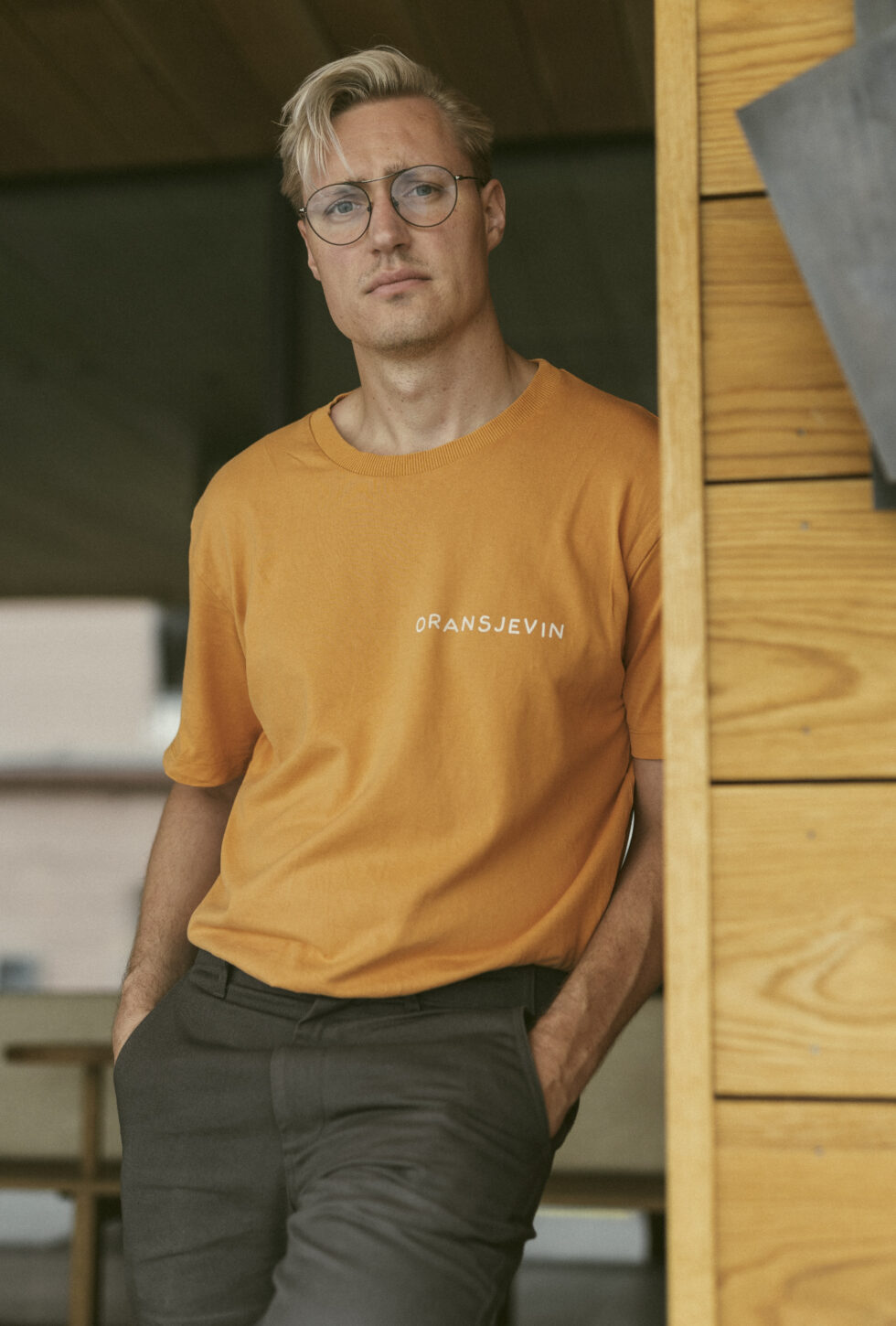 Festivalsjef Odin Ottem Berntsen gjør suksess med oransjevin-festival i Oslo. (Foto: Martin Kaasa.) Skin Orange Wine Fest