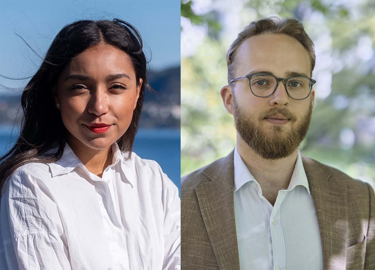 Eira Martinsen Garrido (SV) og Reidar Digranes (SP). (Foto: Mathias Berstad Malmgren, Bergen SV / Pressefoto, SP).