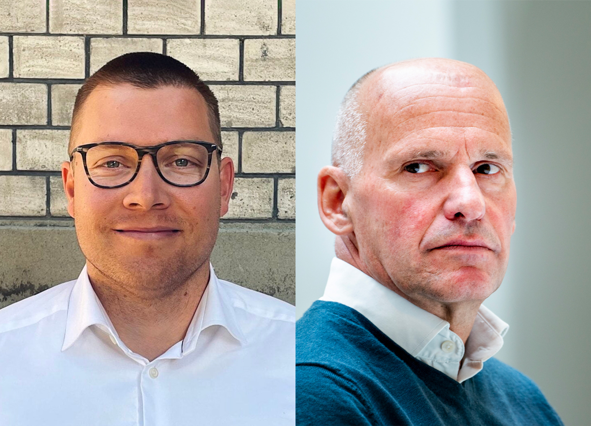 Espen Oseid Danielsen (t.v.) gir seg som partileder i Unge Sentrum etter «uenighet». Det bestrider partileder Geir Lippestad. (Foto: Sentrum, Terje Pedersen/NTB. Kollasj: Subjekt.) 1 25:18