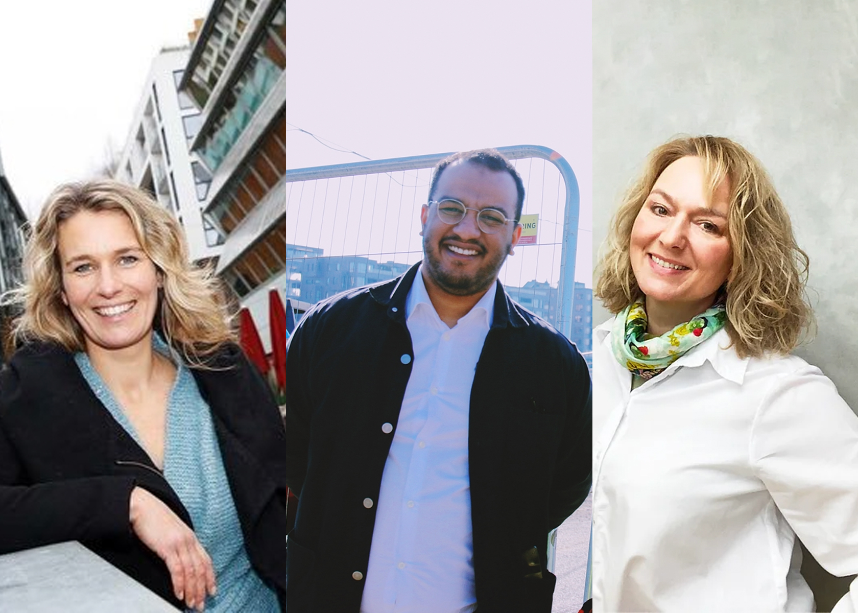 F.v. Eili Vigestad Berge i Vesntre, Omar Samy Gamal i SV, Maria Lundberg fra Fotografihuset (Kollasje: Subjekt.)