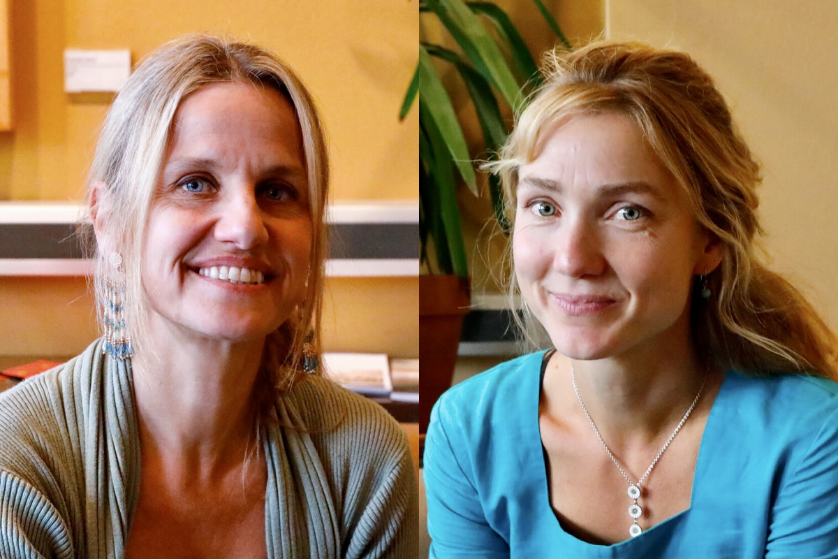 Kunstkritiker Mona Pahle Bjerke og kunstner Helene Knoop er med i «Portrettmesterskapet» på NRK. (Foto: Linn de Lange. Kollasj: Subjekt.) 2 3:2