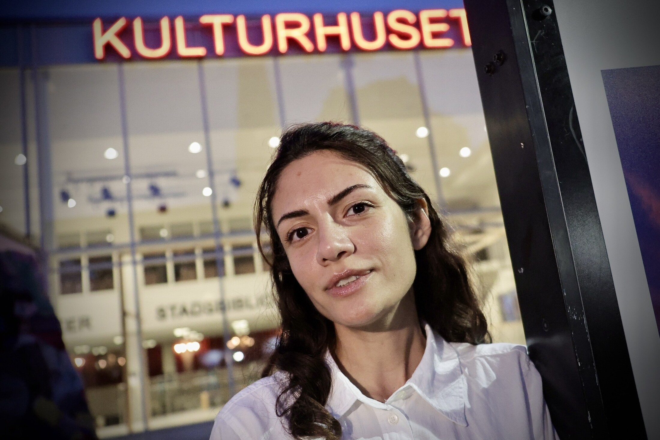 Sadaf Ahmadis kunst stoppes av sikkerhetshensyn. (Foto: Jan Pettersson.)
