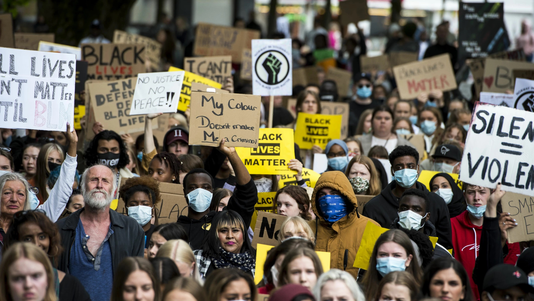 BLM demonstrasjon i Stavanger. (Foto: Carina Johansen/NTB.)