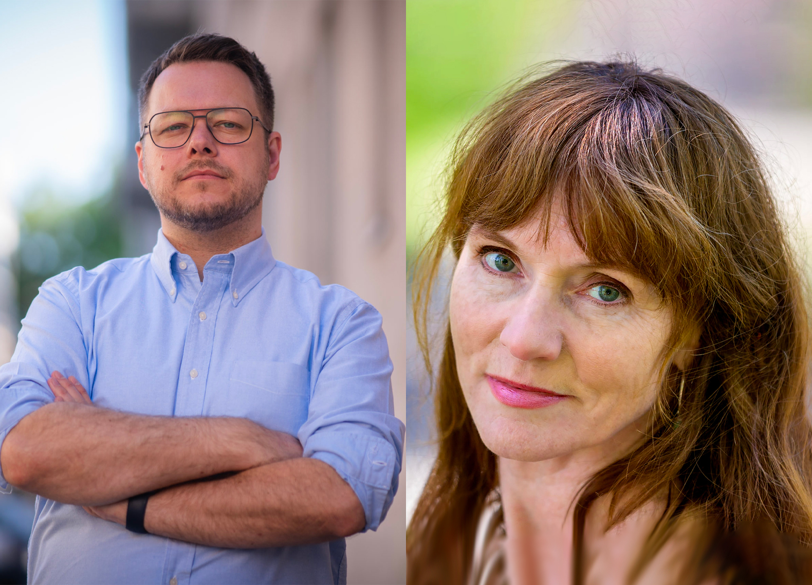 Nylig avgått leder for Fri, Inge Alexander Gjestvang, og mediekritiker Anki Gerhardsen. (Foto: Jane Lool/Fri, Privat. Kollasj: Subjekt.) 1 25:18