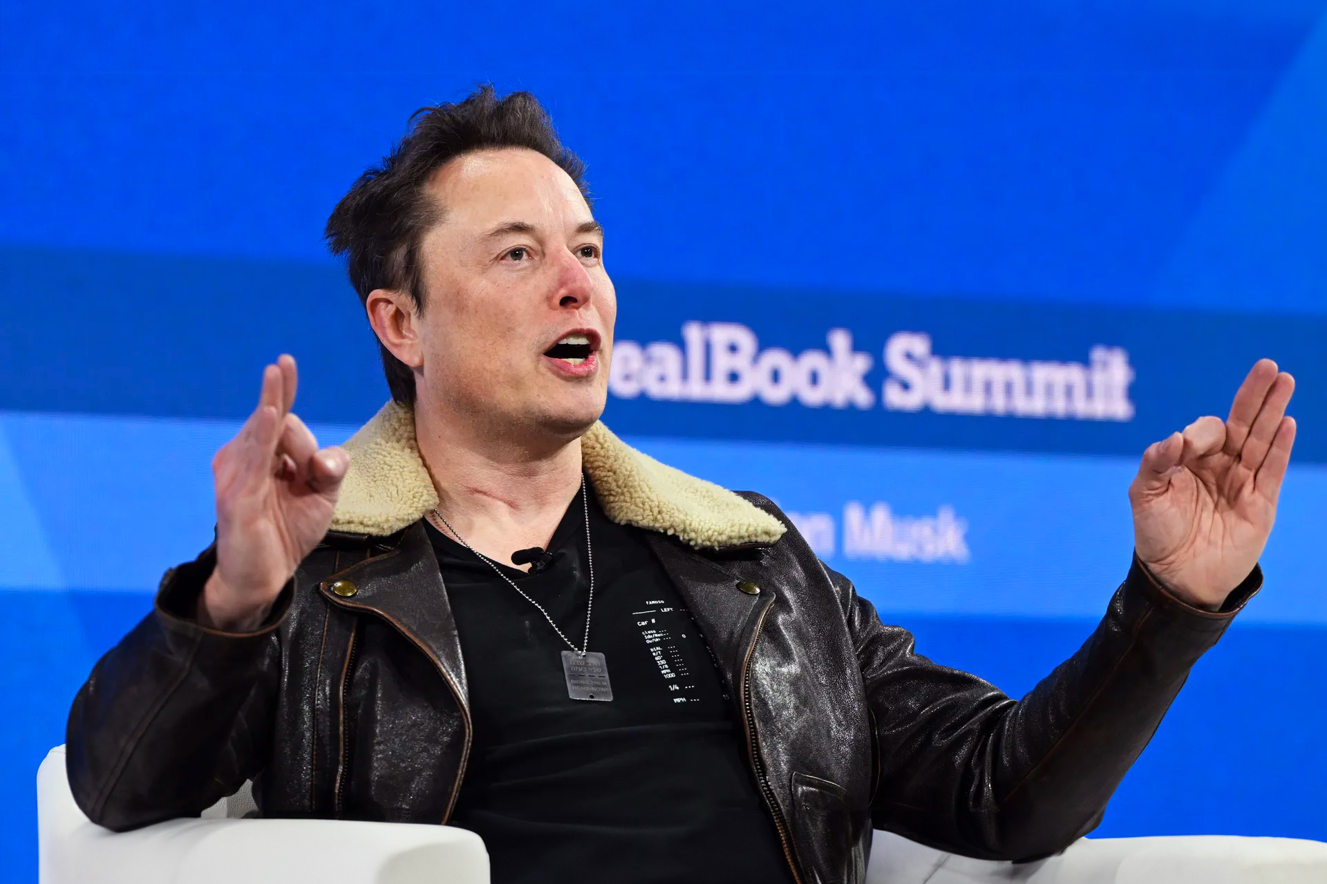 Elon Musk (X/Twitter, Tesla) ber annonsører dra til helvete. (Slaven Vlasic/Getty.)