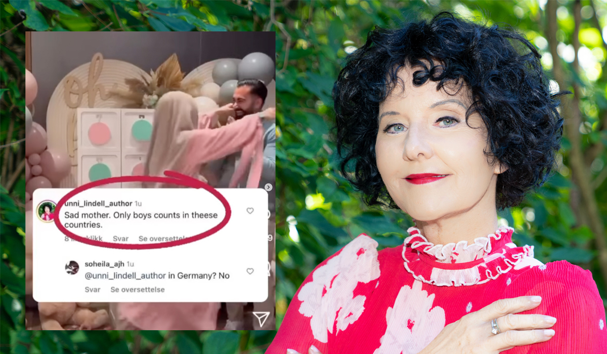 Forfatter Unni Lindell møter minoritetskritikk etter Instagram-kommentar. (Foto: Skjermbilde/Bonnier.)