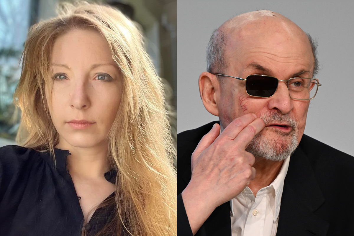 Avdøde Victoria Amelina og Salman Rushdie. (Foto: Institute for Human Sciences, Arne Dedert/DPA.) 2 3:2