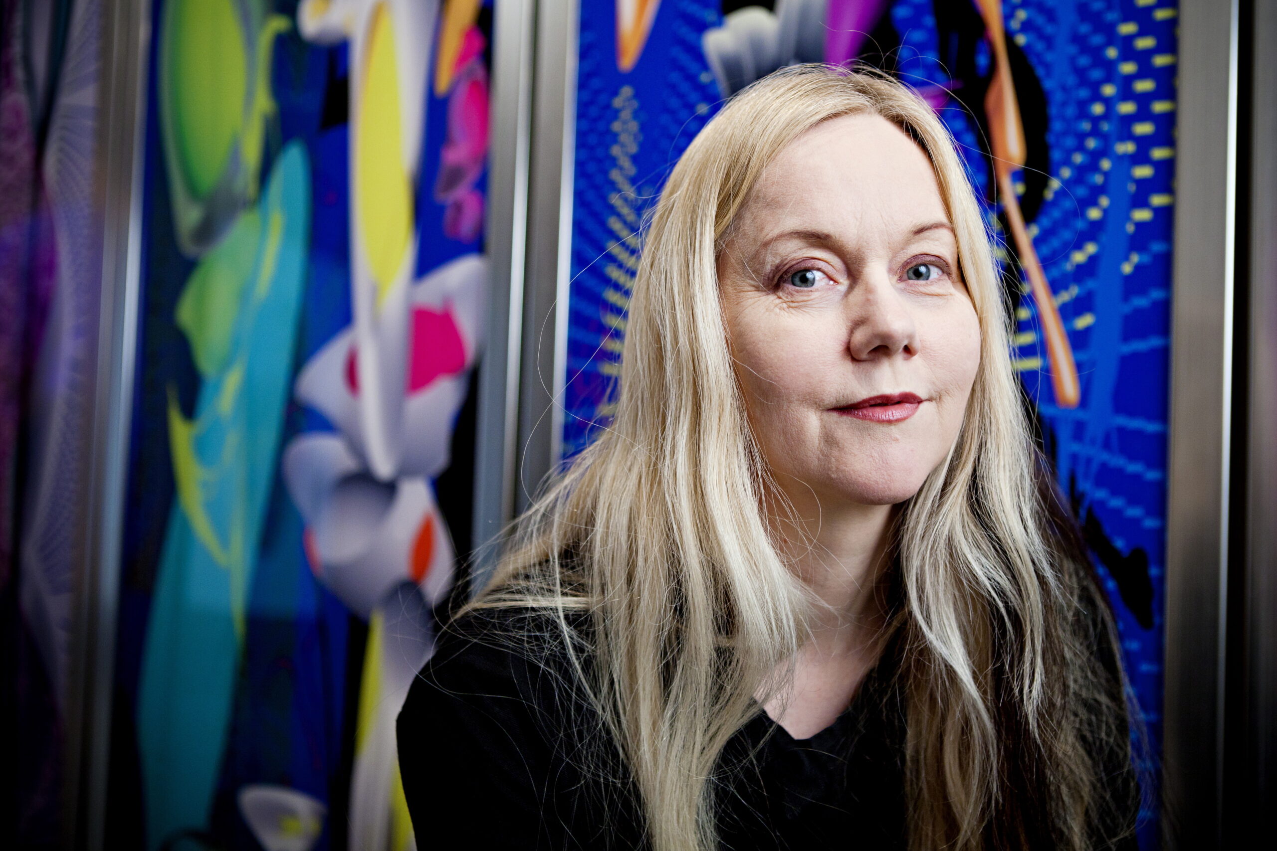 Oslo 20110114. Designer Pia Myrvold viser fram deler av sin nye multi-media installasjon FLOW på Steenersensmuseet i Oslo fredag. (Foto: Thomas Winje Øijord/NTB.)