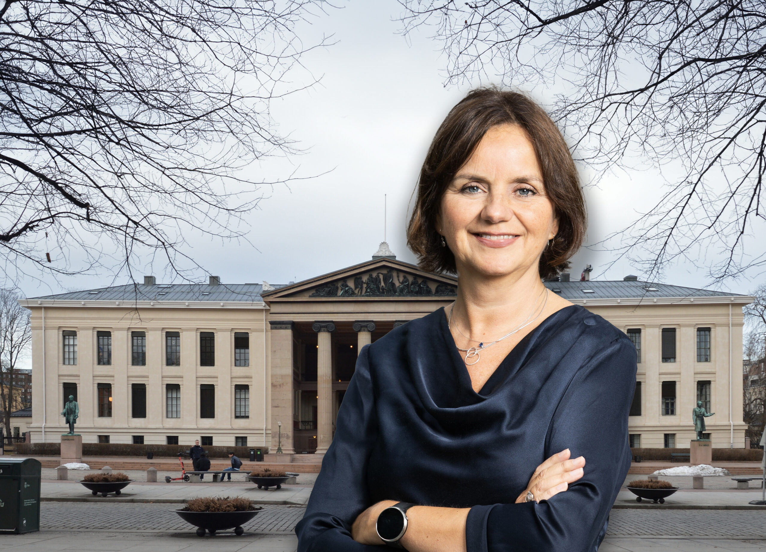 Skal jobbe for mangfold og likestilling. 14 av 16 er kvinner: – Vi er smertelig klar over problemstillingen, sier prorektor Åse Gornitzka ved UIO. (Foto: Jarli og Jordan/UIO, Wikimedia Commons. Kollasj: Subjekt.)