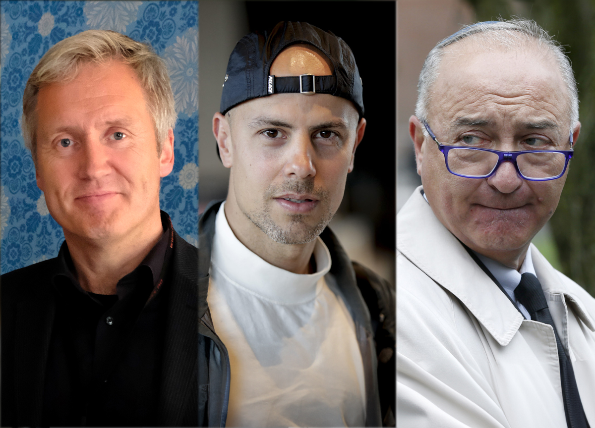 Direktør ved Eidsvoll 1814, Bård Frydenlund (f.v.), forsvarer talen til Magdi mot kritikk fra Ervin Kohn. (Foto: Wikimedia Commons, NTB. Kollasj: Subjekt.)