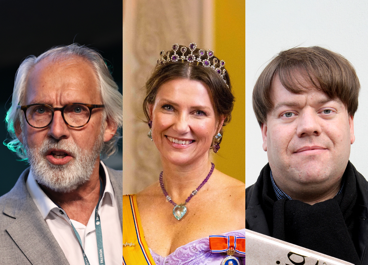 Statsviter Carl-Erik Grimstad, Märtha Louise, historiker Trond Norén Isaksen. (Foto: NTB/Presse. Kollasj: Subjekt.) 1 25:18