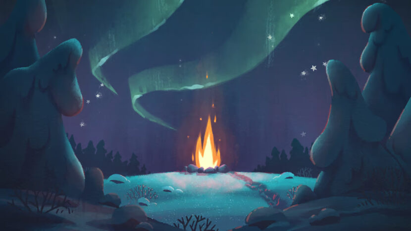 Konseptskisse fra «Vinterens varme» av Hyper Games. (Illustrasjon: Hyper Games.)