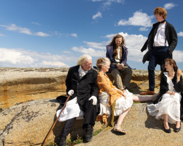 Familien Nerdrum på NRK. (Foto: Agnete Brun/NRK.)