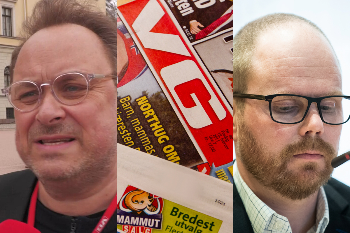 Hans Petter Sjøli, Gard Steiro, VG, Schibsted. (Foto: VG, NTB. Kollasj: Subjekt.) 3:2