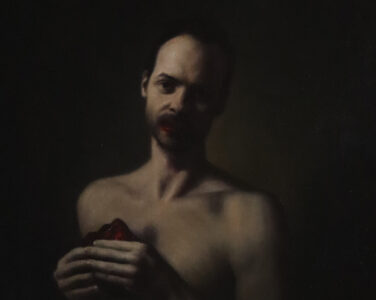 «Wolfgang Wee spiser et hjerte» av William Heimdal stilles ut på Fineart. (Foto: William Heimdal.)