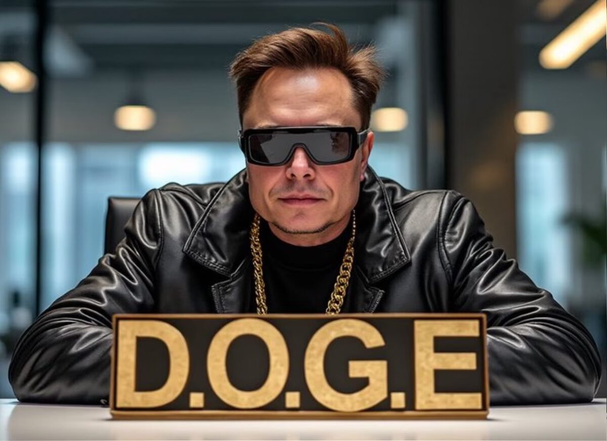 Donald Trump har gitt Elon Musk i oppgave å kutte offentlige utgifter med DOGE – Departement of goverment efficiency. Bilder er KI-generert av Musk selv og lagt ut på hans X-profil. William Lindholm mener media har en venstrevridd agenda i dekningen av DOGE. (Foto: Elon Musk.)